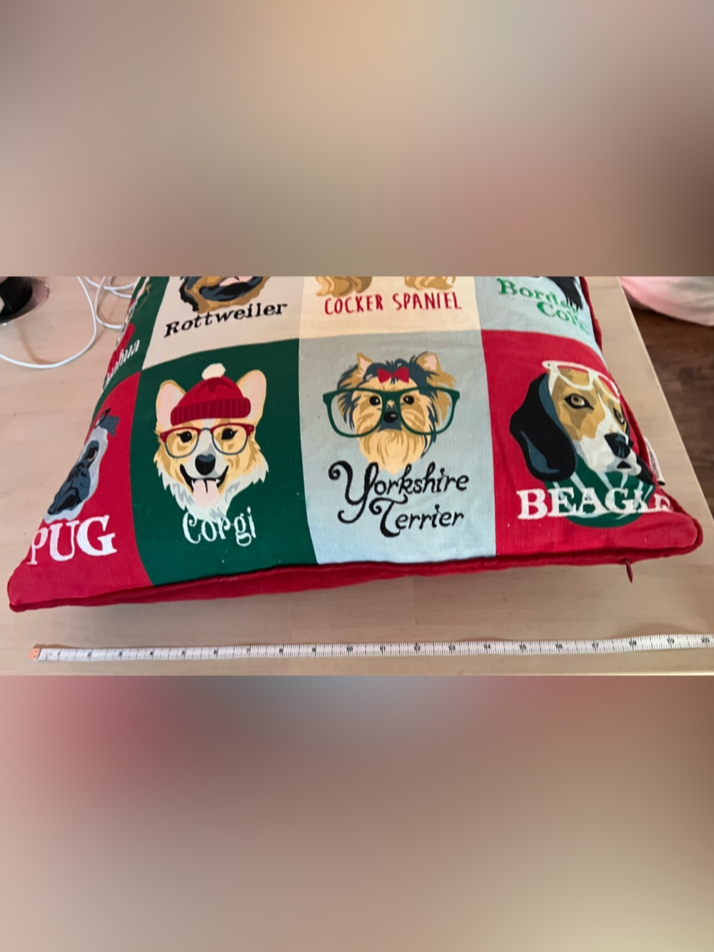Holiday Dog Breed Decorative Throw Feather Pillow - Picture 5 of 6